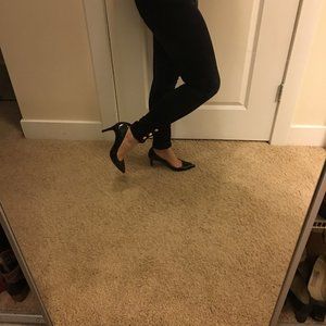 Italian Skinny Ankle Jeans Classic Rise with Gold buttons at bottom US 27 IT M